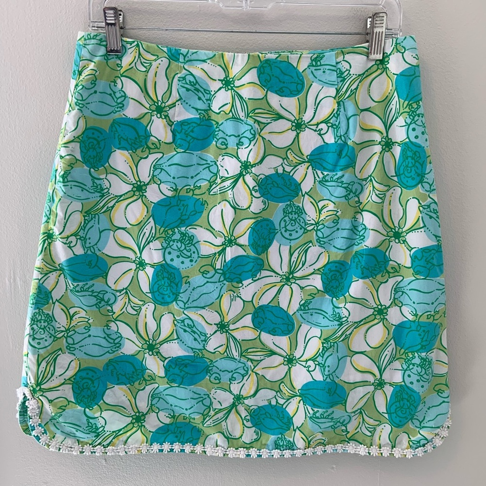 Lilly Pulitzer White Tag Printed Skirt